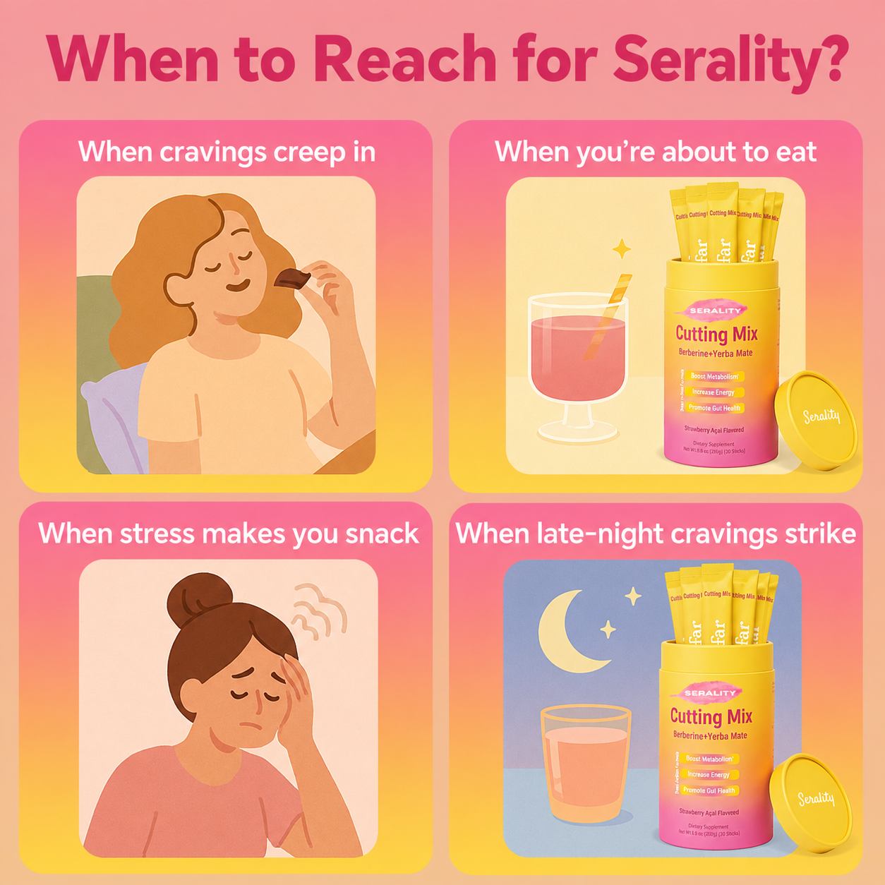 Serality® strawberry cutting mix drink